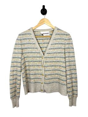 Vintage Castleberry Knit Cardigan Speckled Grandpa Academia Button Sweater